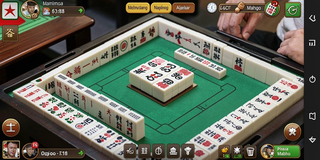 Screenshot gameplay Mahjong 6CF dengan tampilan menawan.