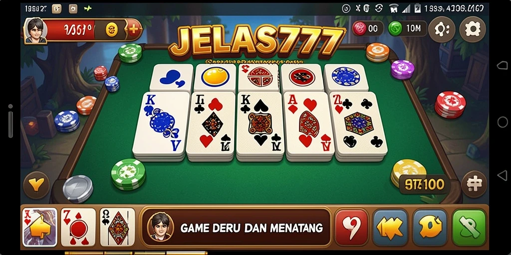 Tampilan gameplay seru Domino di JELAS777.
