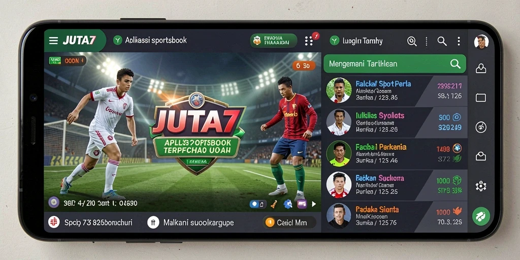 Tampilan layar utama JUTA7 dengan berbagai pilihan taruhan olahraga.