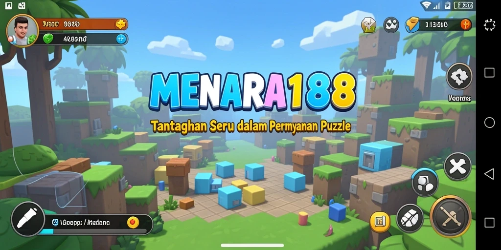 Tangkapan layar utama MENARA188 menunjukkan gameplay Puzzle yang menantang.