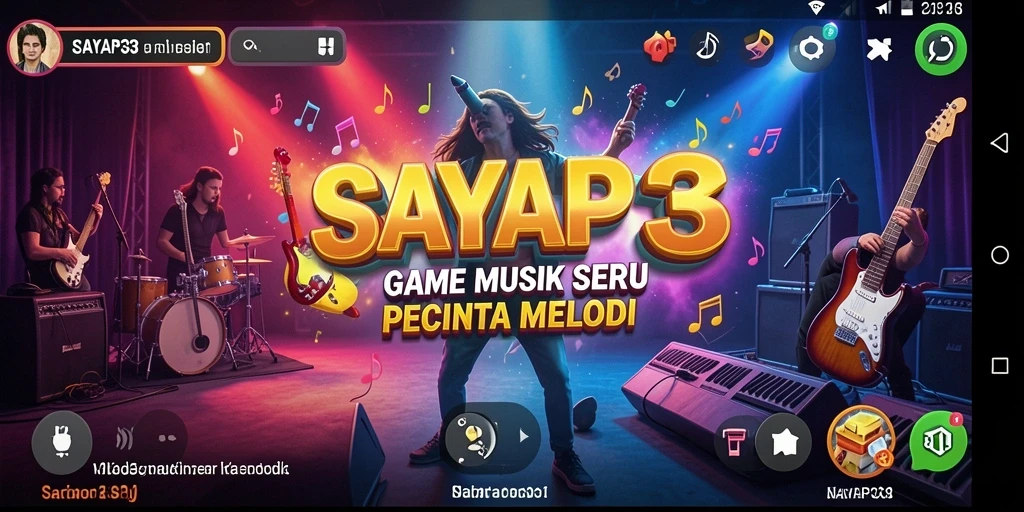 Tampilan gameplay SAYAP33 yang menarik dari berbagai genre musik.