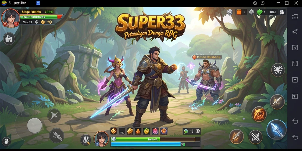 Tampilan gameplay RPG yang menakjubkan di SUPER33.
